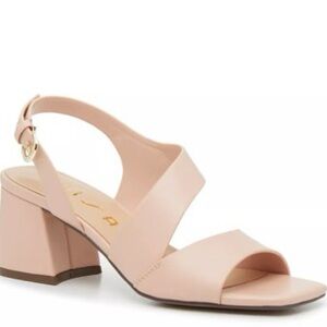 Unisa Naudia Nude Sandals with a hint of Pink,Block Heel,Buckle Strap Size 71/2